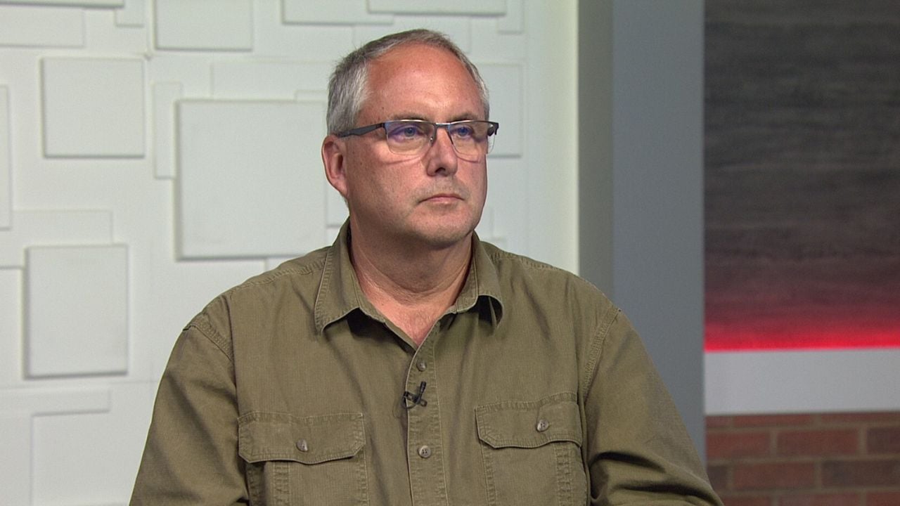 Ted Simons on the set of 