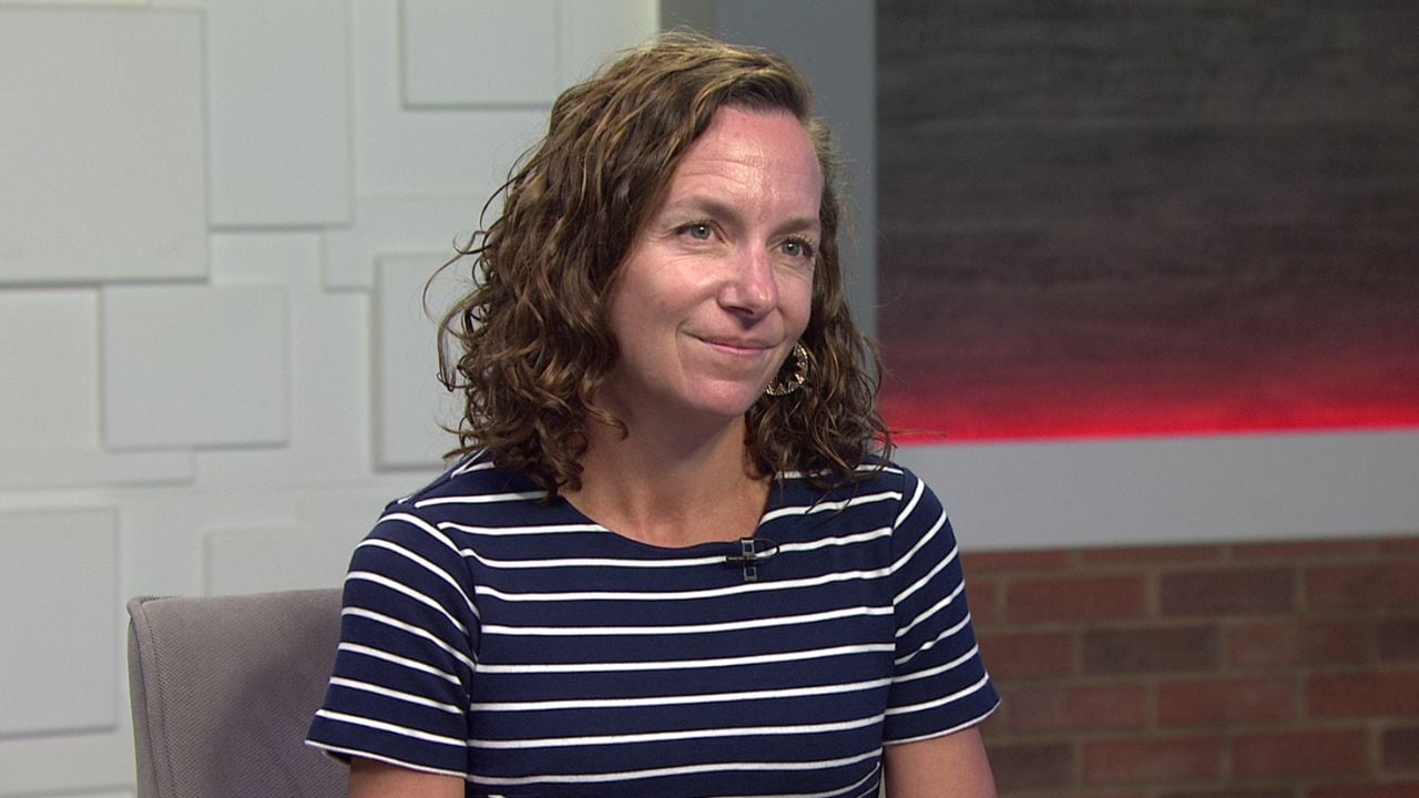 Ted Simons on the set of 