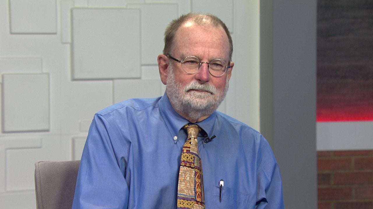 Ted Simons on the set of 