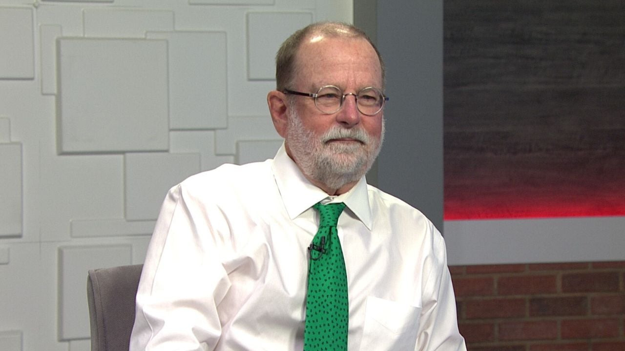 Ted Simons on the set of 