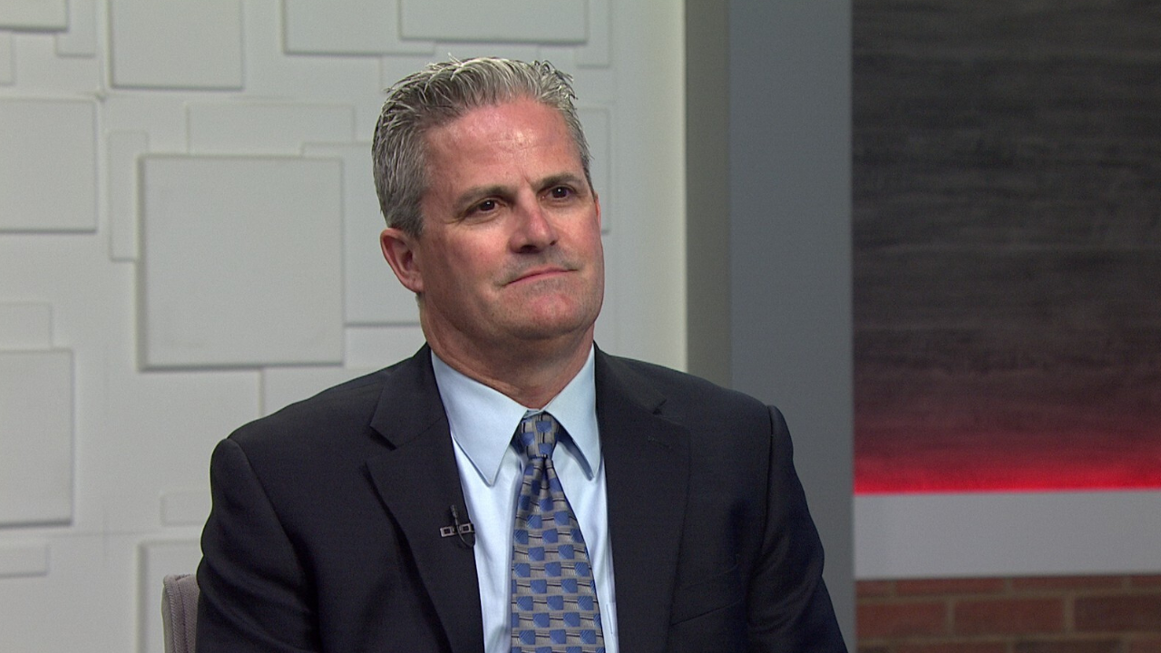 Ted Simons on the set of 