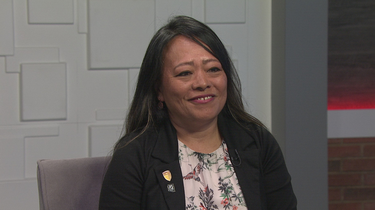 Ted Simons on the set of 