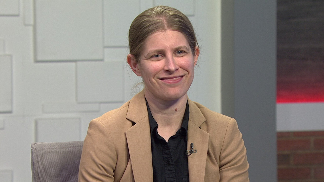 Ted Simons on the set of 