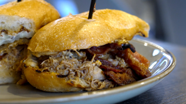 A sandwich from the restaurant Beginners Luck, featured on episode 6 of Check Please