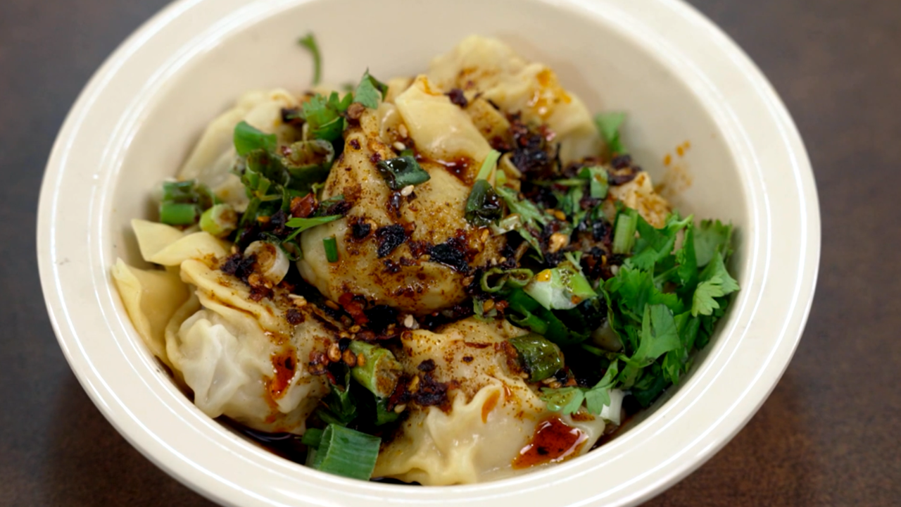 the spicy chili wontons from Happy Baos