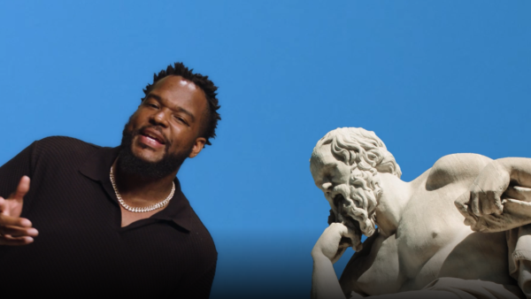 Host of compact civics with an old statue