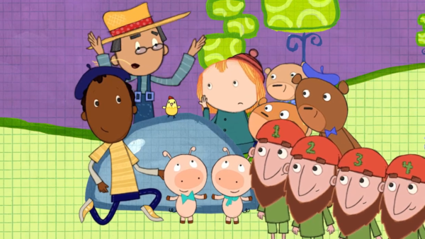The friends from Peg + Cat