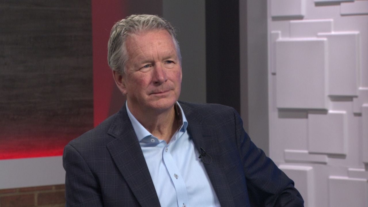 Ted Simons on the set of 