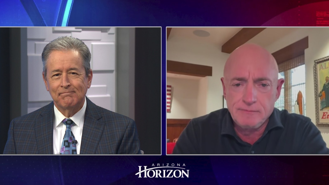 Ted Simons on the set of 