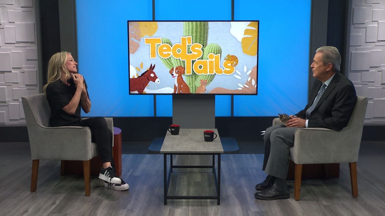 Ted Simons on the set of 