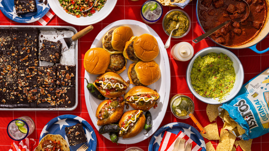 A table full of food