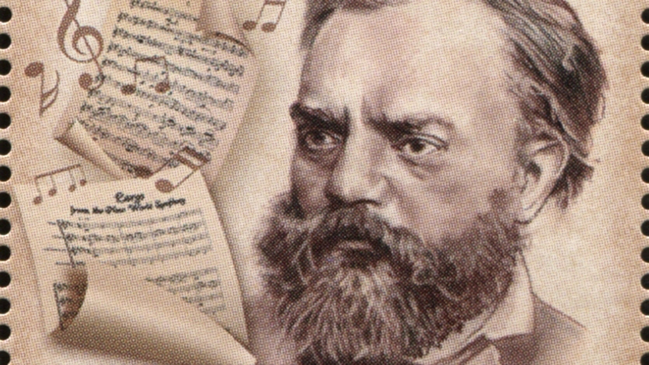 Dvorak on a Serbian stamp