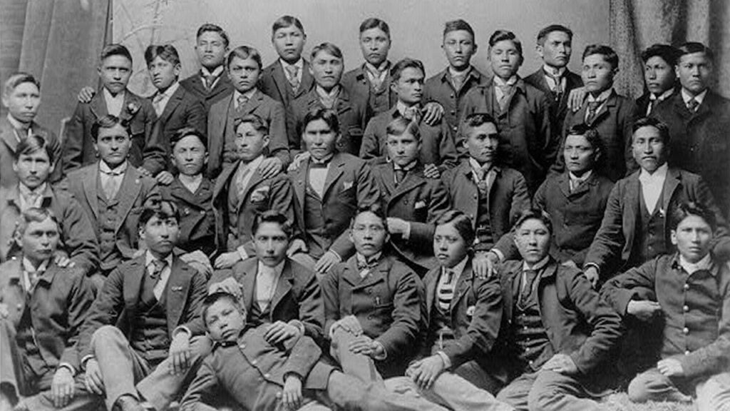 Native American children at boarding school