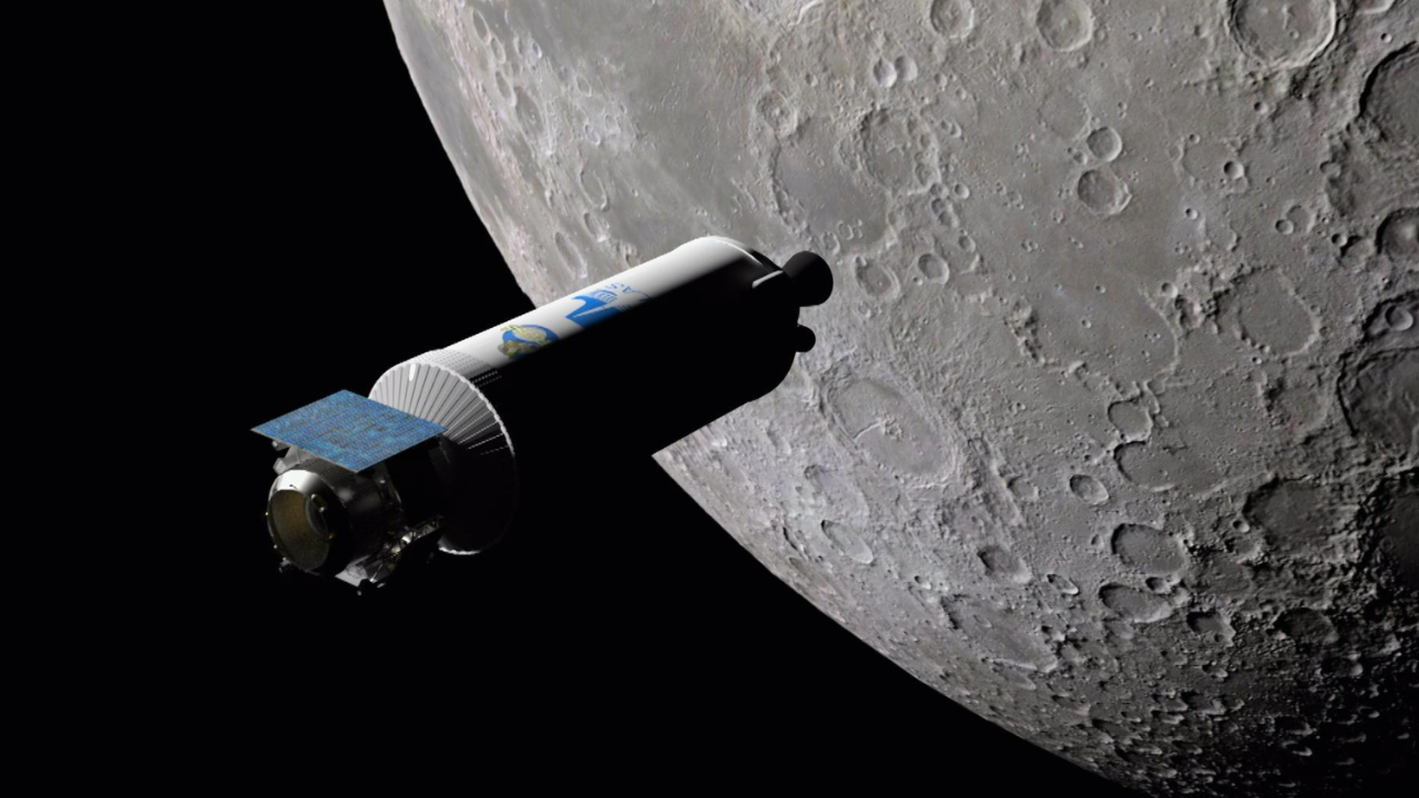 A rocket headed for the moon