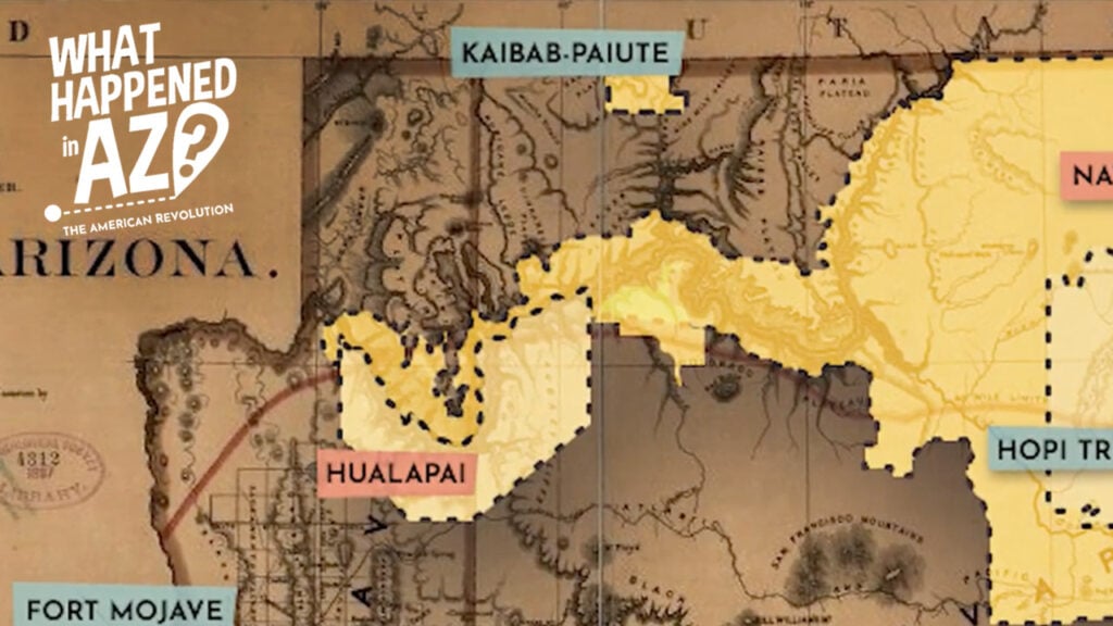 Map of the Arizona territory showing Indigenous Nations