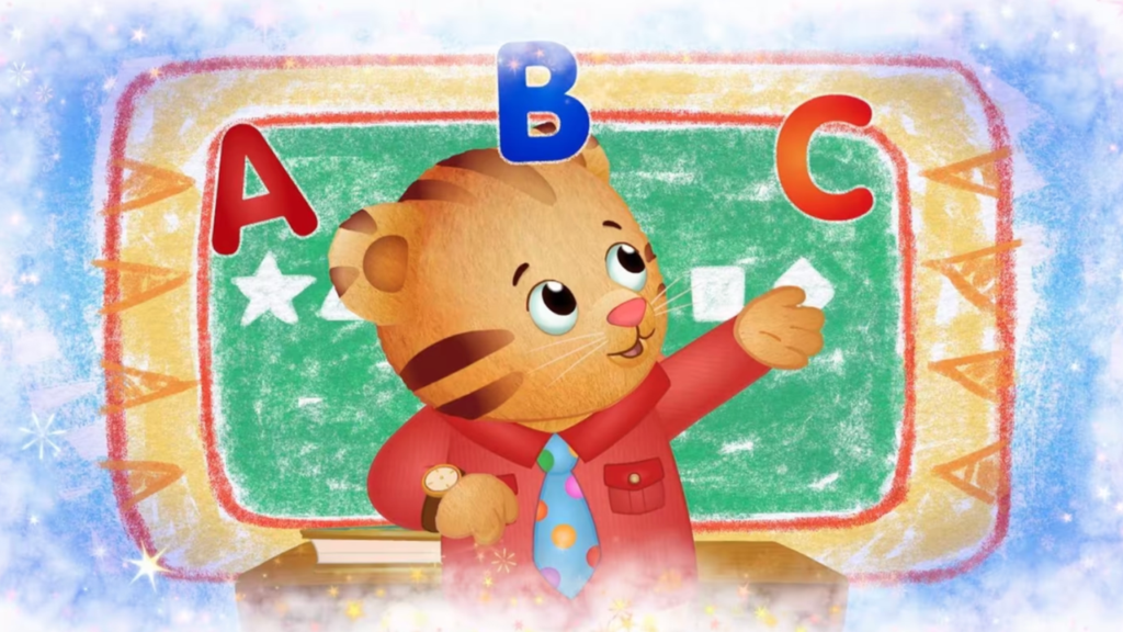 Daniel Tiger learning his ABC’s