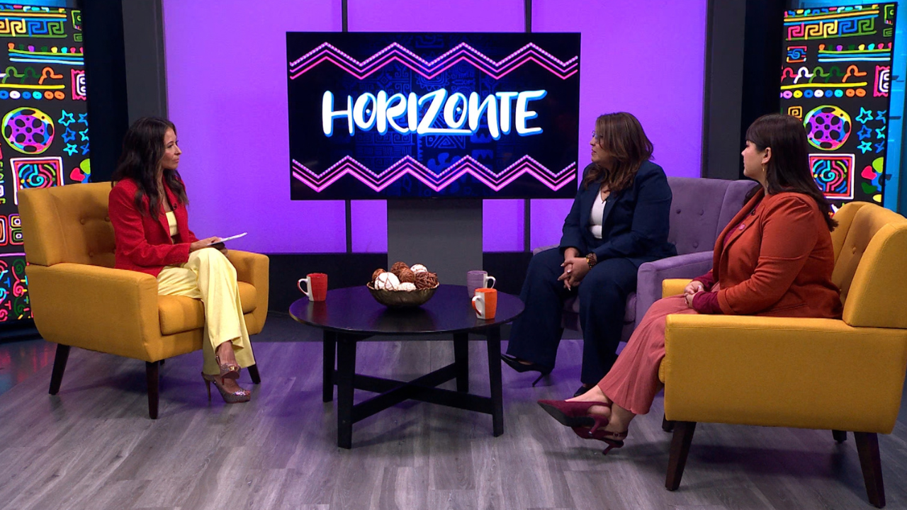 Catherine Anaya with guests on "Horizonte"